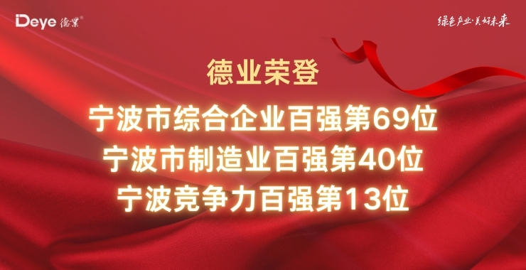 喜報(bào) ！熱烈祝賀德業(yè)股份榮登2024寧波市綜合企業(yè)百強(qiáng)、制造業(yè)企業(yè)百強(qiáng)、競爭力企業(yè)百強(qiáng)榜單